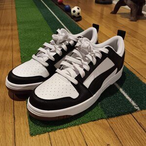 Men's Puma Rebound V6 Low Black & White Size 8 (EUR 40.5)